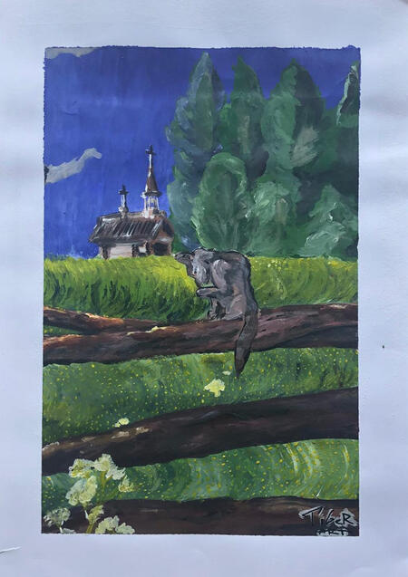 Acrylic on paper, A3